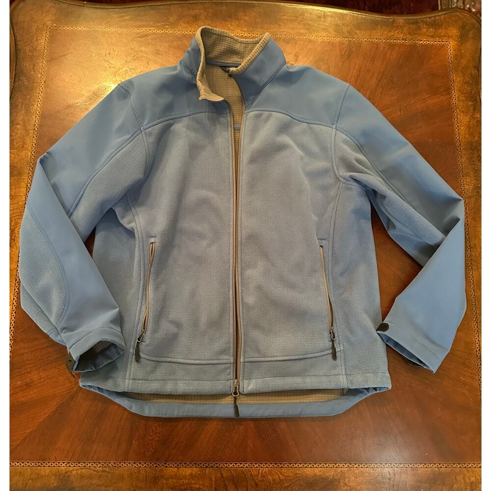 Lands’ End Windcheck Fleece Jacket M